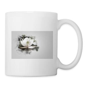 Seerose weiß - Tasse - Weiß - Rechts