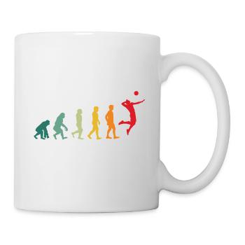 Volleyball Evolution Développement Funny Retro - Mug blanc - blanc - Droite