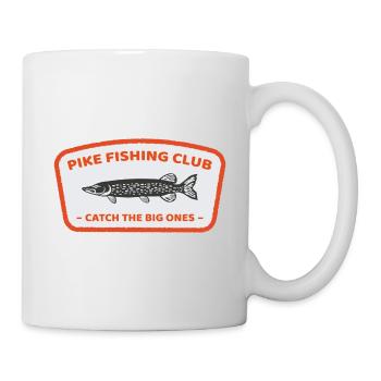 Cadeau rétro d'ange de club de pêche de brochet cool - Mug blanc - blanc - Droite