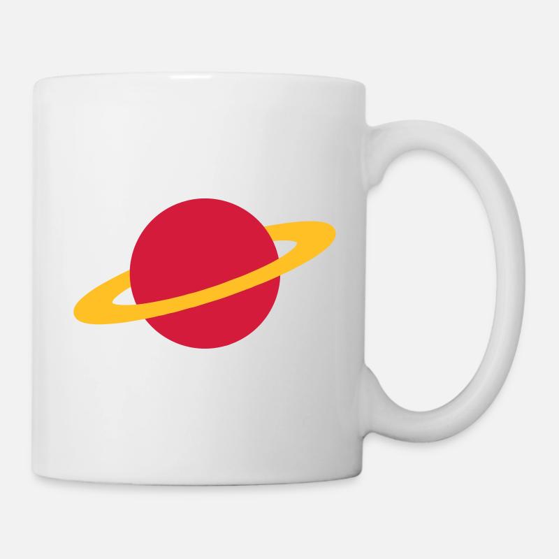 Planet / planet / planète / Saturn - Tasse - Weiß