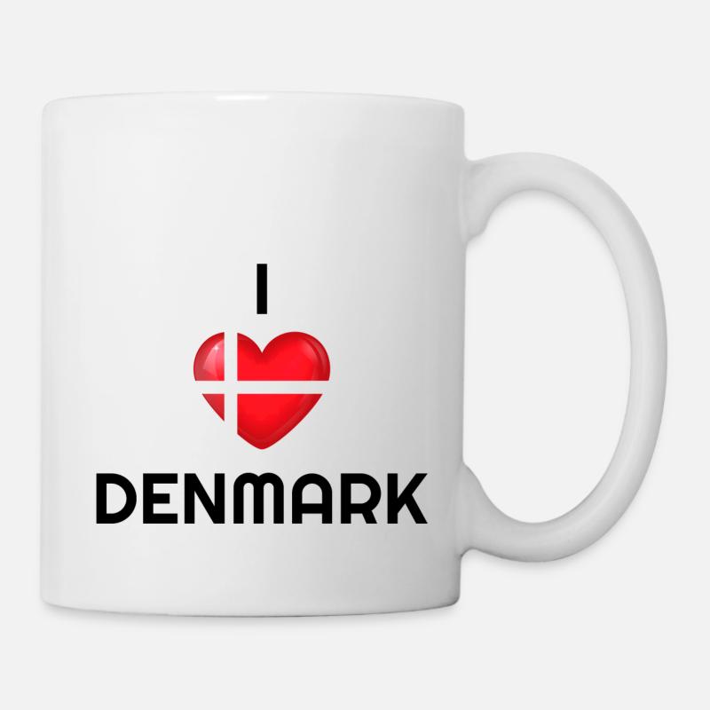 Dänemark, Dänemark Land, Dänemark Flagge, Dänemark - Tasse - Weiß