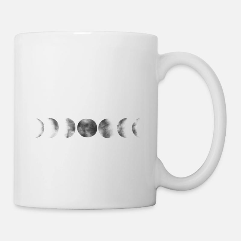 Mond, Mondphase, Moon, Natur, Himmel, Planet, gift - Tasse - Weiß