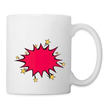 bulle explosion etoile eclate dessin - Mug blanc - blanc - Droite