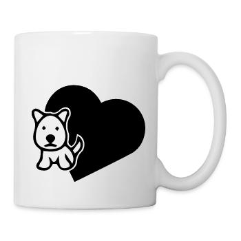 Chien chien - Mug blanc - blanc - Droite