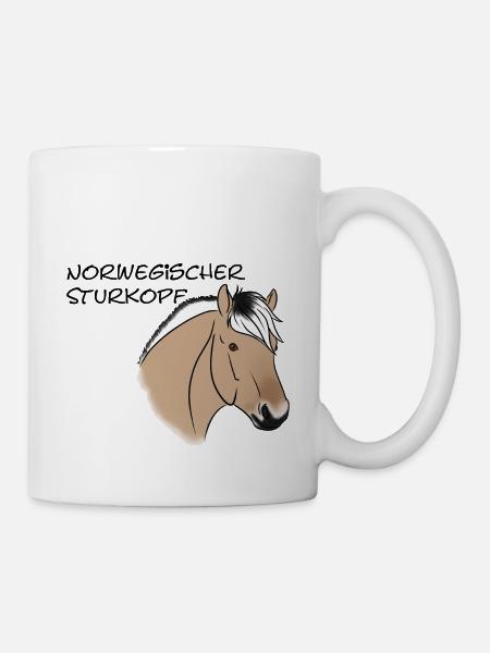 Norwegischer Sturkopf - Tasse - Weiß