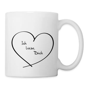 Ich liebe Dich - Tasse - Weiß - Rechts