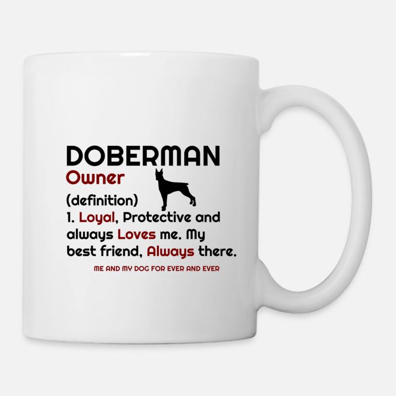 Ich liebe meinen Dobermann, Dobermann, Dobermann Hund, - Tasse - Weiß