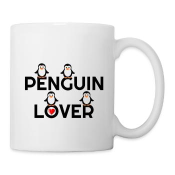 Ich liebe Pinguine, Pinguine, Pinguinliebhaber, Pinguin - Tasse - Weiß - Rechts