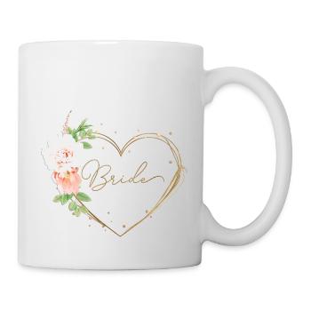 Team Bride Floral Herz personalisierbar - Tasse - Weiß - Rechts