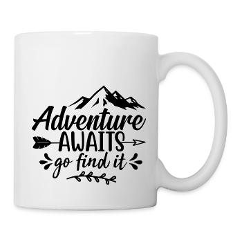 Adventure awaits go find it - Mug - white - Right