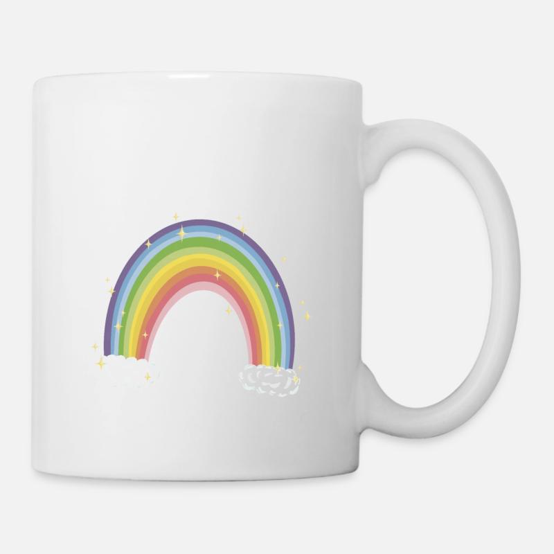 Regenbogen mit Glitzer-Sternen - Mugg - vit