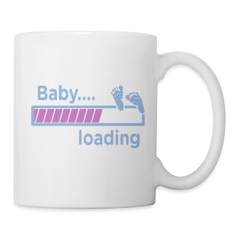 baby loading, pregnancy - Mug - white - Right