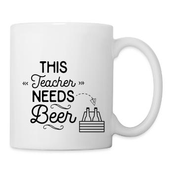 Lustige Sprüche für Lehrer - Tasse - Weiß - Rechts
