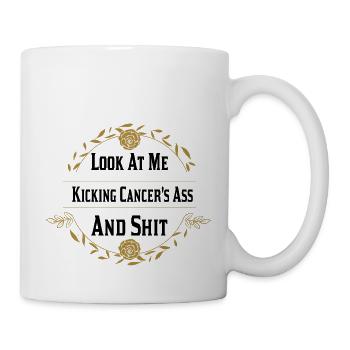 Krebs Survivor, Funny Cancer Gifts idea - Tasse - Weiß - Rechts