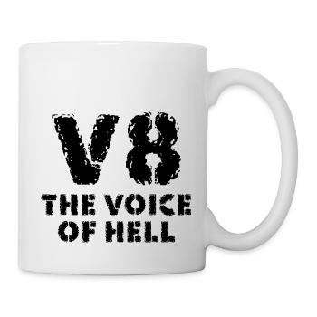 The voice of hell Geschenk Autofans Mechaniker - Tasse - Weiß - Rechts