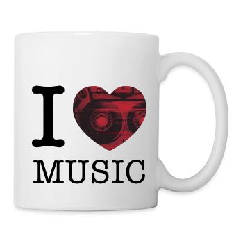 I Love Music - Tasse - Weiß - Rechts