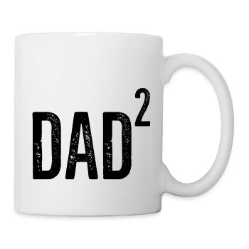 Dad2 Vater von 2 - Tasse - Weiß - Rechts