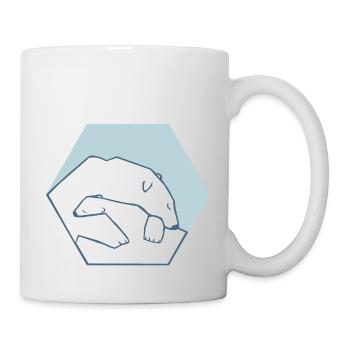 Eisbär mit Baby - Tasse - Weiß - Rechts