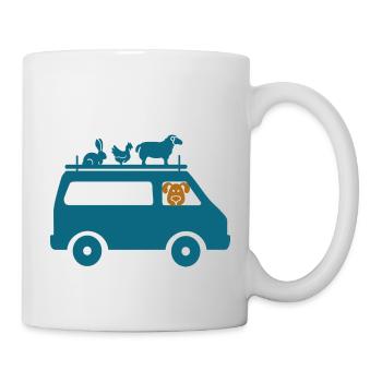 Van animaux - Mug blanc - blanc - Droite