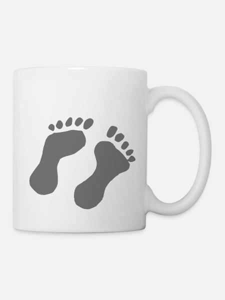Fußabdruck - Tasse - Weiß