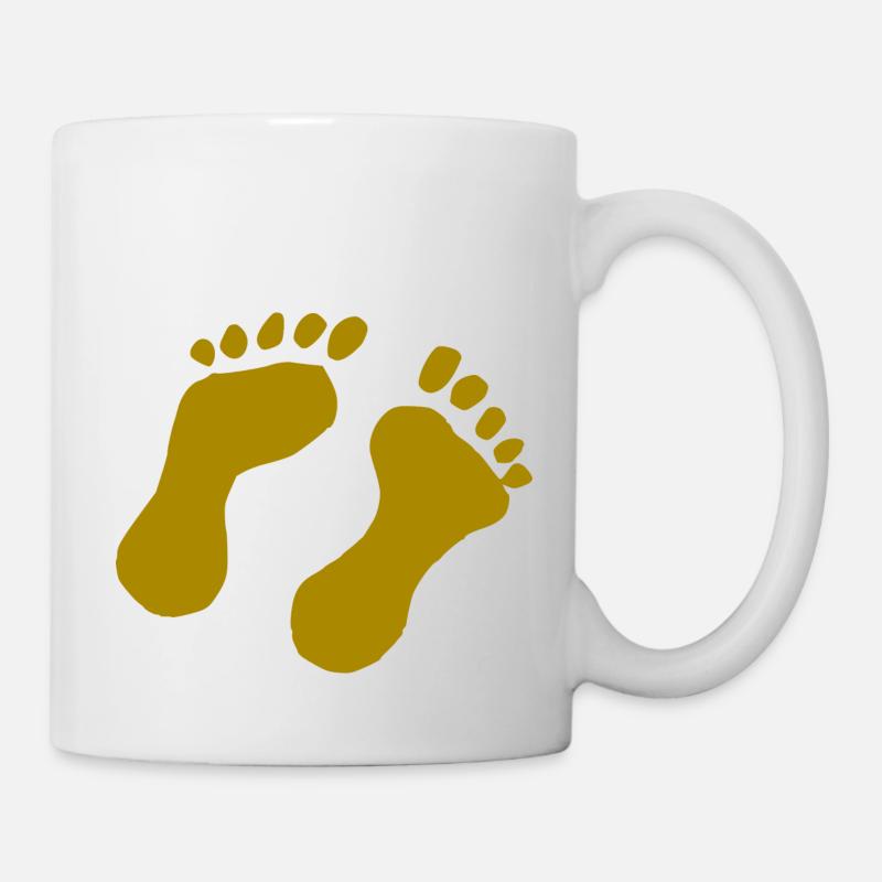 Foot print - Mug - white