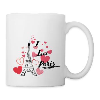 I love Paris. - Tasse - Weiß - Rechts