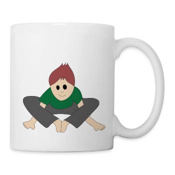 Yoga pose the turtle - Mug - white - Right