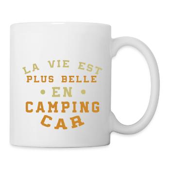 Cadeau humour camping car, camping-car,mode de vie - Mug blanc - blanc - Droite
