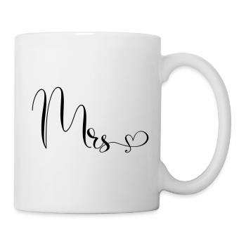 Mrs. Herzchen personalisierbar - Tasse - Weiß - Rechts