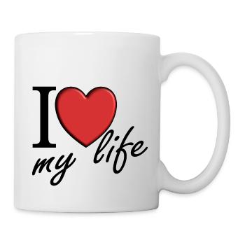 I love my life - Mug - white - Right