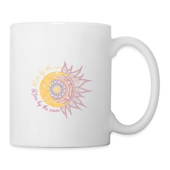 Mandela, Moon, Live by the sun, love by the moon - Mug blanc - blanc - Droite