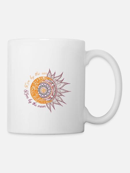 Mandela, Moon, Live by the sun, love by the moon - Mug - white