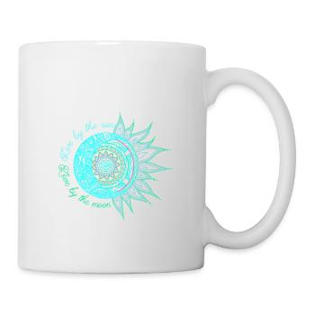 Mandela, Moon, Live by the sun, love by the moon - Mug blanc - blanc - Droite