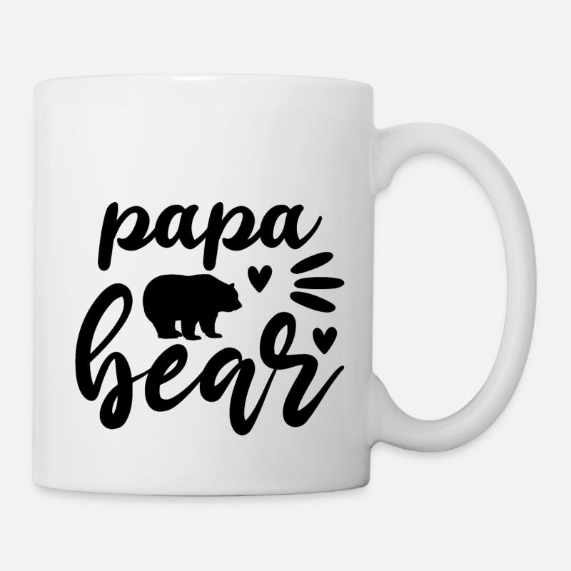papa bear graphic - Mug - white