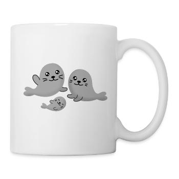 ROBBE SEEHUND SEEROBBE WALROSS MEERESTIER GESCHENK - Tasse - Weiß - Rechts