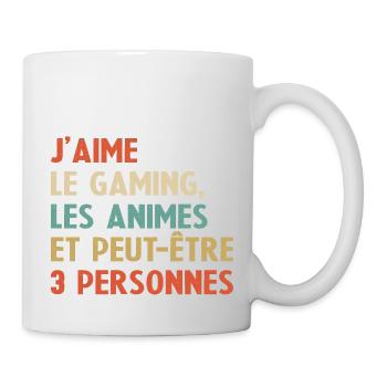 Humour jeux video Gamer Geek Anime Japonais Manga - Mug blanc - blanc - Droite