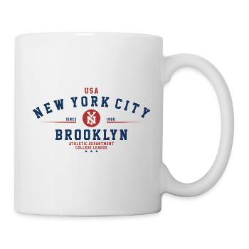 new york stadt Zitat Grafik - Tasse - Weiß - Rechts
