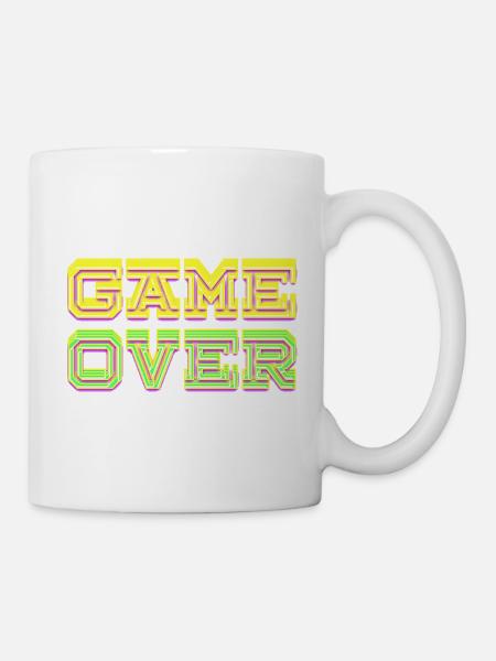 Spiel beendet Neon - Tasse - Weiß