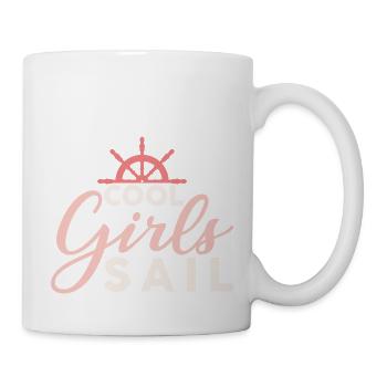 Cool Girls Sail Funny Sailing Boating - Tasse - Weiß - Rechts
