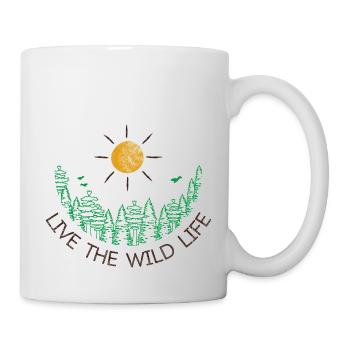 Vivez la forêt de la vie sauvage - Mug blanc - blanc - Droite