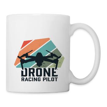 Drone Racing Pilot RC Race Drone Drohne Aerial FPV - Mug - white - Right