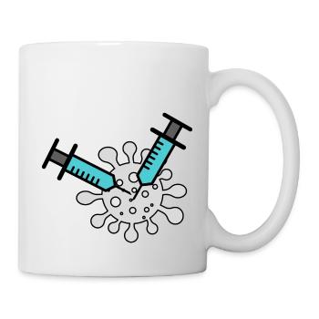 double vaccine - Mug - white - Right