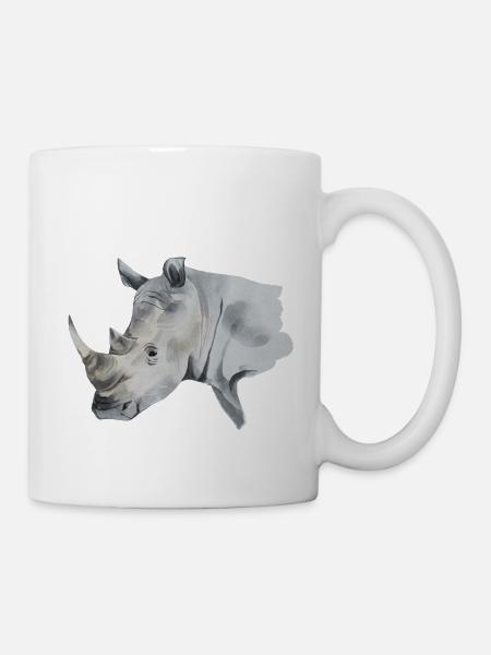 Rhinocéros Rhinocéros Rhinocéros - Mug blanc - blanc