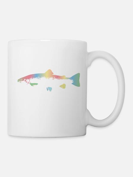 truite arc-en-ciel - Mug blanc - blanc