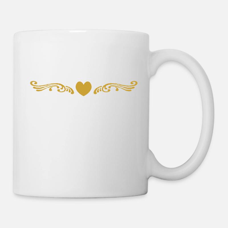 Ornament Heart - Mug - white