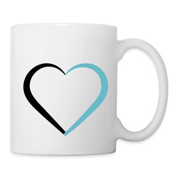 coeur - Mug blanc - blanc - Droite