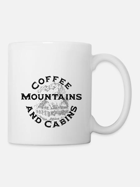 Kaffeeberge und Hütten - Tasse - Weiß