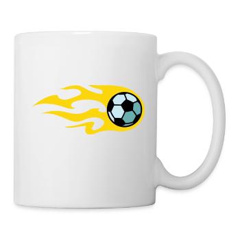 soccer fire - Tasse - Weiß - Rechts