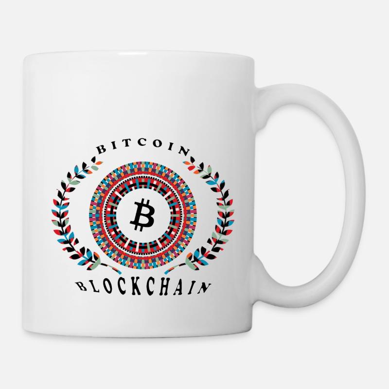Bitcoin Blockchain - Tasse - Weiß