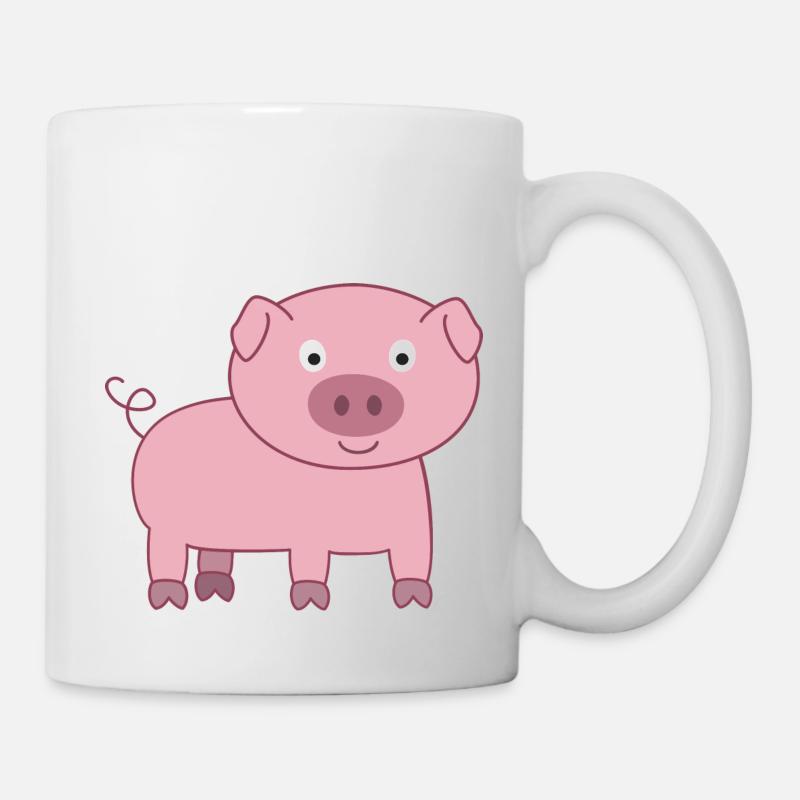 Schweinchen - Tasse - Weiß